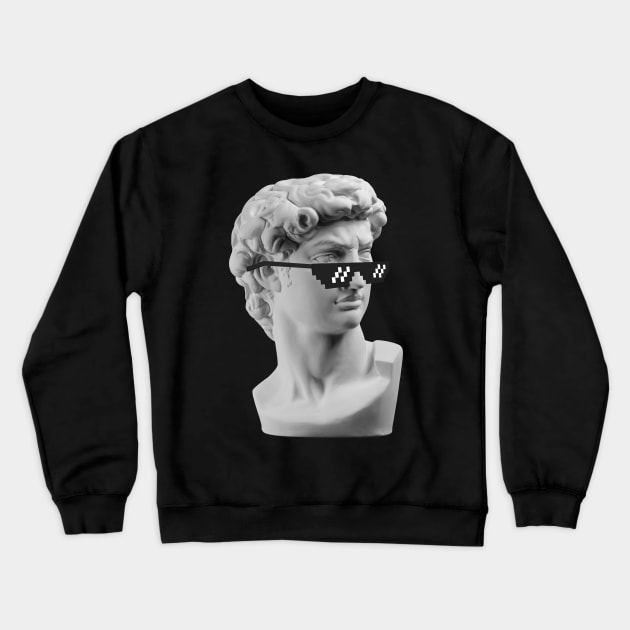 David in pixels glassies Crewneck Sweatshirt by DAVID COVID 19 T-Shirt